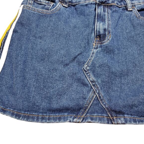 Pacsun Denim Micro Mini Skirt Side Stripe Varsity 100% Cotton Women's Size 28 - Picture 8 of 13